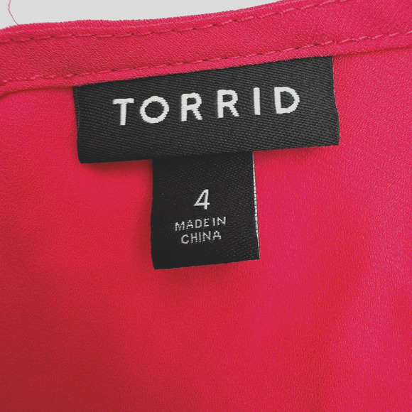 TORRID Size 4X Pink Chiffon Swing Cami Tank Top Adjustable‎ Straps Lightweight - Picture 4 of 8